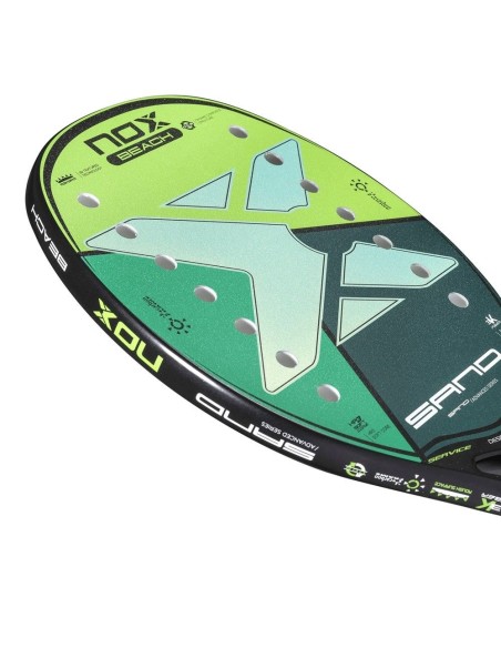 Pala Beach Tennis Nox Advanced Sand Green Pbeadvsa122 | Ofertas de pádel